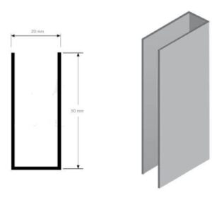 Guia común BWG N° 18 de 50x20 (mm)