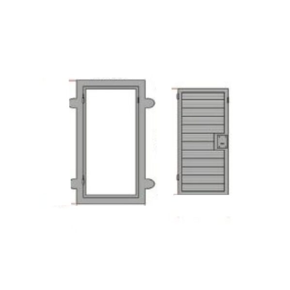 Puerta De Escape Para Cortina Metálica microperforada Galvanizada - Imagen 2