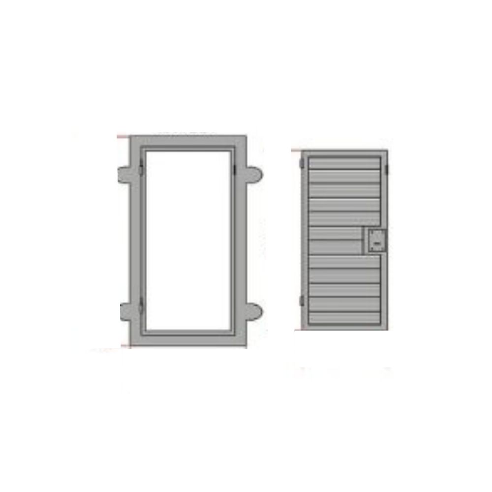 Puerta De Escape Para Cortina Metálica  Galvanizada Ciega - Imagen 2